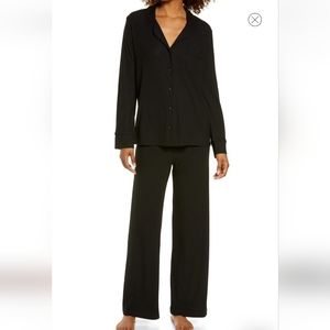 SKIMS Ribbed Pajamas - Size XL, Shade onyx